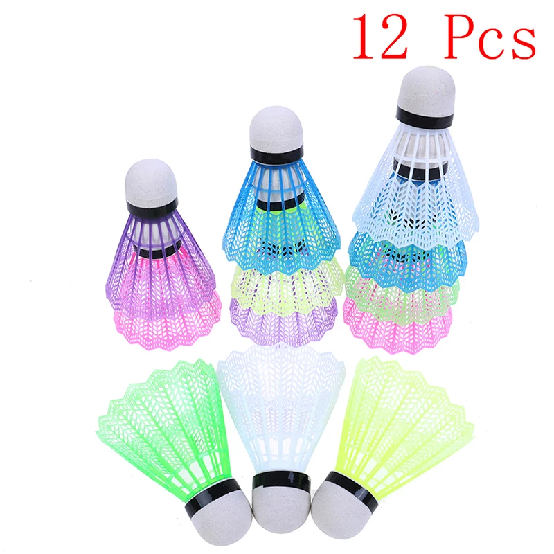 

12pcs Colorful Badminton Balls Portable Shuttlecocks Products Sport Training Train Outdoor Supplies
