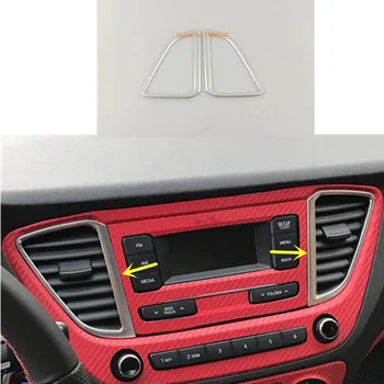 

Car inner Switch vent outlet middle air condition panel Control trim frame for Hyundai Solaris Accent 2017 2018 2019 2020