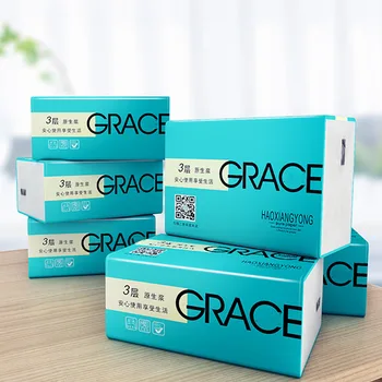 

6 Bags Three Layer Toilet Tissue Bath Soft Paper Skin-Friendly Paper Towels For Office Elevator Paper Extraction Fast delivery