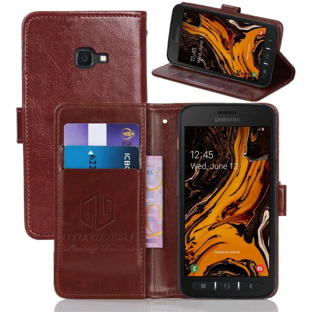 

GUCOON Classic Wallet Case for Samsung Galaxy XCover 4 4s M40 Cover PU Leather Vintage Flip Cases Fashion Phone Bag Shield