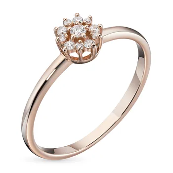

A ring of red gold with diamonds e0201kts07191000