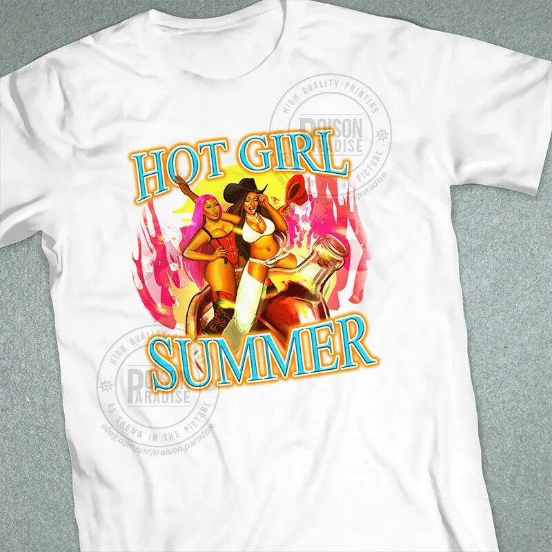 NICKI MINAJ &amp MEGAN THEE Жеребец &quotгорячая девушка лето&quot T-SHIRT унисекс. VTG вдохновленная