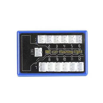 

12 Ultra LED Flashing Bright Light Strobe Lamps Kit System for 1/10 1/8 RC Drift HSP For TAMIYA CC01 4WD Axial SCX10