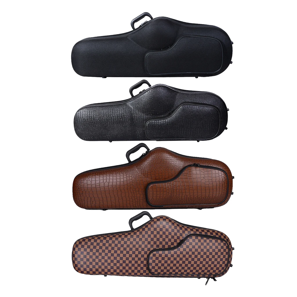 Alto B-flat Saxophone Case with Hand Strap Light weight Brown Pattern
