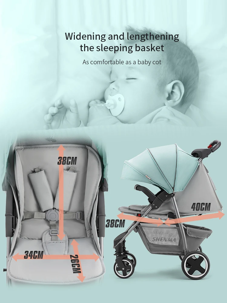 Baby stroller children's lightweight folding umbrella car newborn can sit reclining baby portable shock absorber trolley