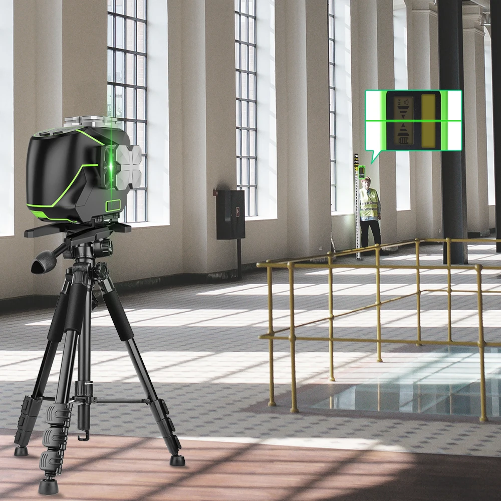 Osram S03DG 3D Green Beam 12 Line Laser Level with Hard Carry Case,Bluetooth Fun