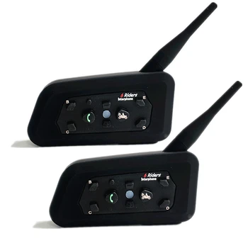 

WAYXIN Motorcycle Bluetooth Intercom R6 for Motorcycle Helmet Headsets BT Wireless Intercomunicador Interphone Intercom Moto