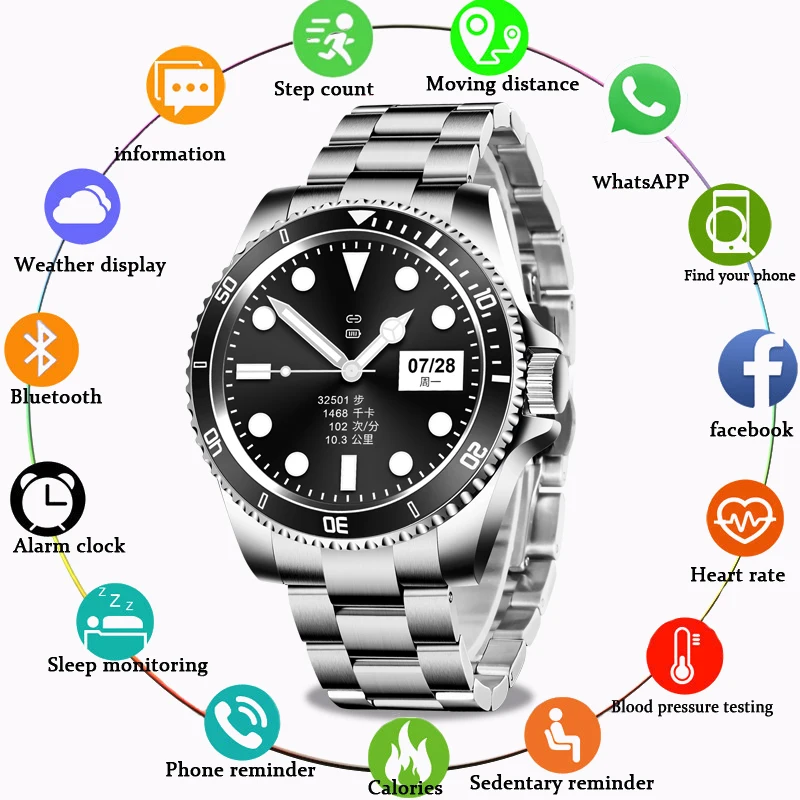 

LIGE Fashion Smart Watch Men Bluetooth Call Watch Heart Rate Blood Pressure Monitor Sport Waterproof Women Smartwatch 2020 New