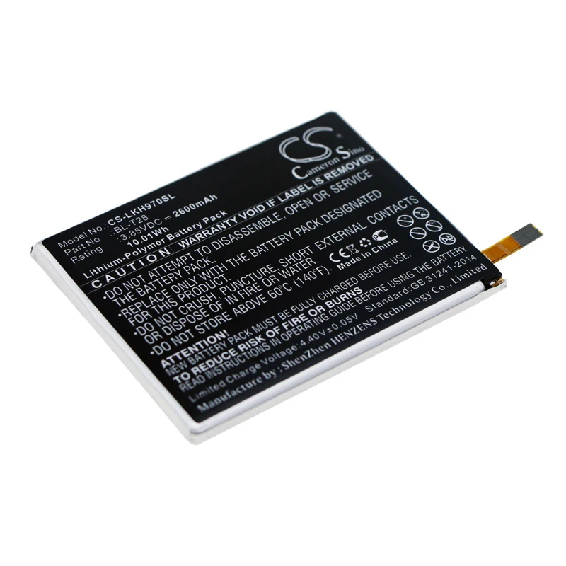 Аккумулятор Cameron Sino для LG CV5A H970 L-03K LMQ610EM LMQ610EMW LMQ610FS LMQ610NA LMQ610NM LMQ610YB Q610MA Q610TA Q7 Alpha |