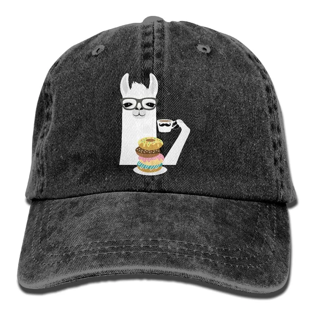 Llama пончик унисекс промытый саржевый хлопок Бейсболка Винтаж Регулируемая шляпа