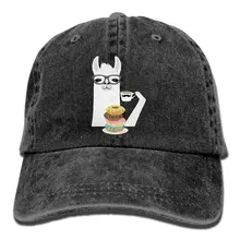 Llama пончик унисекс промытый саржевый хлопок Бейсболка Винтаж Регулируемая шляпа