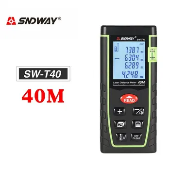 

SNDWAY SW-T40 Laser Range Finder 40M Handheld Laser Distance Meter Trena Laser Rangefinder Tape Measure Distance Tool