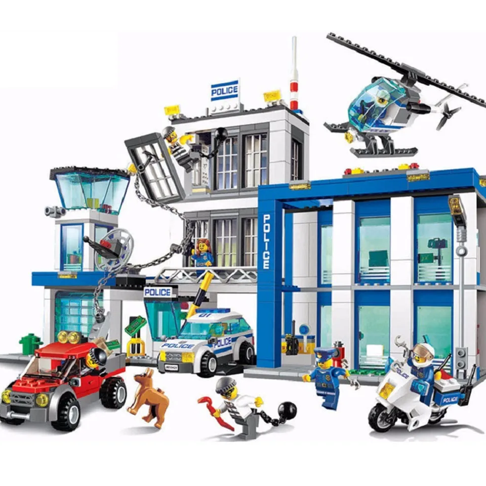 Günstig 10660 10424 936 stücke City Polizei Station Bela Building Block Kompatibel Legoinglys 60141 Ziegel Spielzeug Geschenk