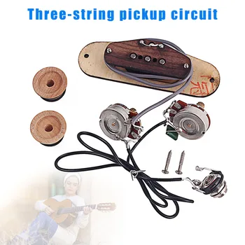 

Cigar Box Guitar Pickup 3 String Durable Musical Instrument Accessories for Music Lovers SEC88