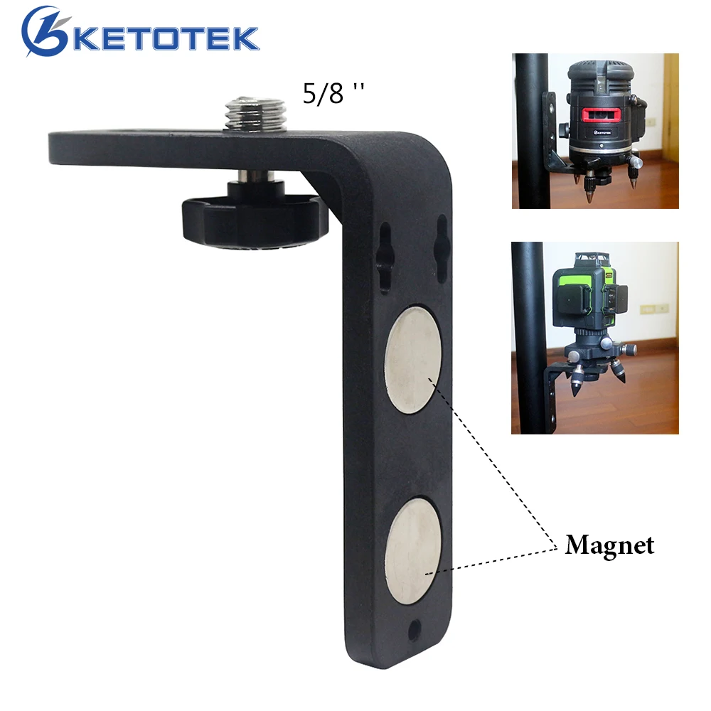 

5/8 '' Laser Level Bracket Strong Magnet Adsorption L-Bracket Leveling Support for Universal Laser Levels