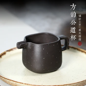 

tao 】 yixing all hand purple sand tea undressed ore purple sand spread all over the sky star rhyme justice cup 200 cc