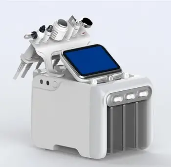 

6 in 1 Hydra oxygen Clean Skin Care Ultrasound BIO RF Vacuum Face Cleaning Hydro Water Oxygen Jet Peel Machine