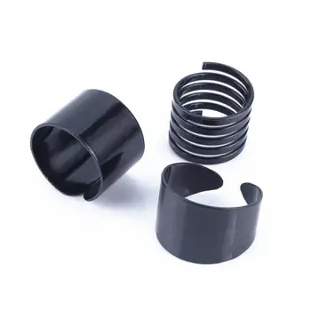 

3PCS/lot Matte Adjustable Stack Plain Above Knuckle Finger Tip Band Midi Rings Set for Everyone Wholesale Boho Cool Black Ring