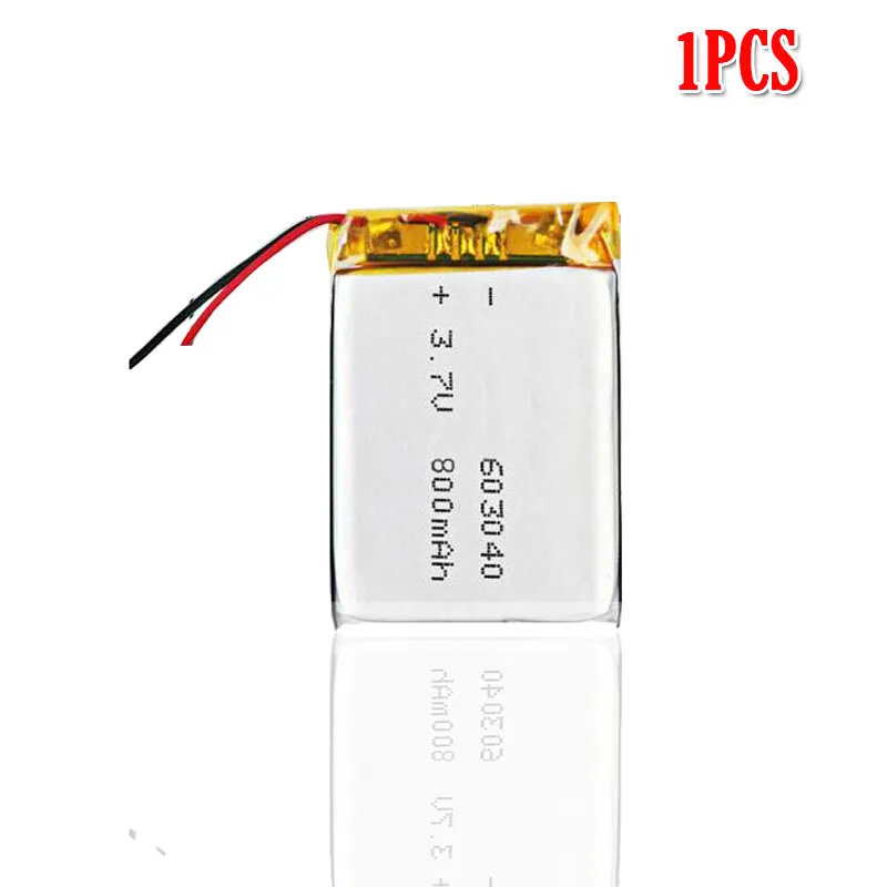 1pcs 800mAh 3,7 V 603040 полимерный литий-полимерный Li-Po литий-ионный аккумулятор для MP3 MP4 DVD игрушки DIY динамик сигнализация Lipo ячеек - Цвет: 1pcs