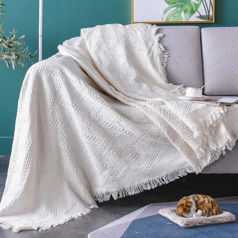 Черный серый диван покрывало на кресло одеяло с кисточками Slipcover мебель протектор Пэт собака матрас офис плед - Цвет: 1