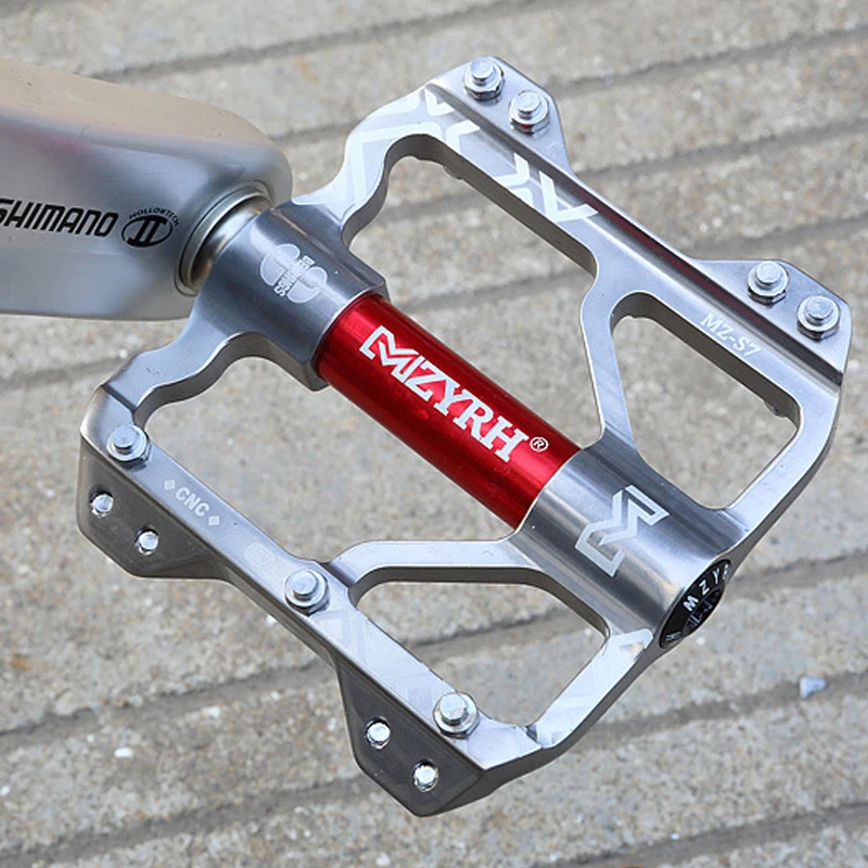 1 Pair Gray Pedals Педали для велосипеда 3 герметичные подшипники шпинделя универсальные велосипедные алюминиевые педали сплав легкий горный велосипед педаль горного велосипеда BMX - Цвет: 1 Pair Gray Pedals
