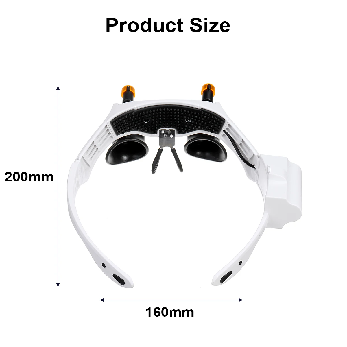 cabeça lupa de vidro led com lâmpada