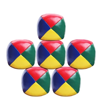 6PCS Net Set Suit Professional Juggling Ball Acrobatics Toss Ball Educational Toy Children Fun Sports Pu Soft Juggling Ball Toys 1
