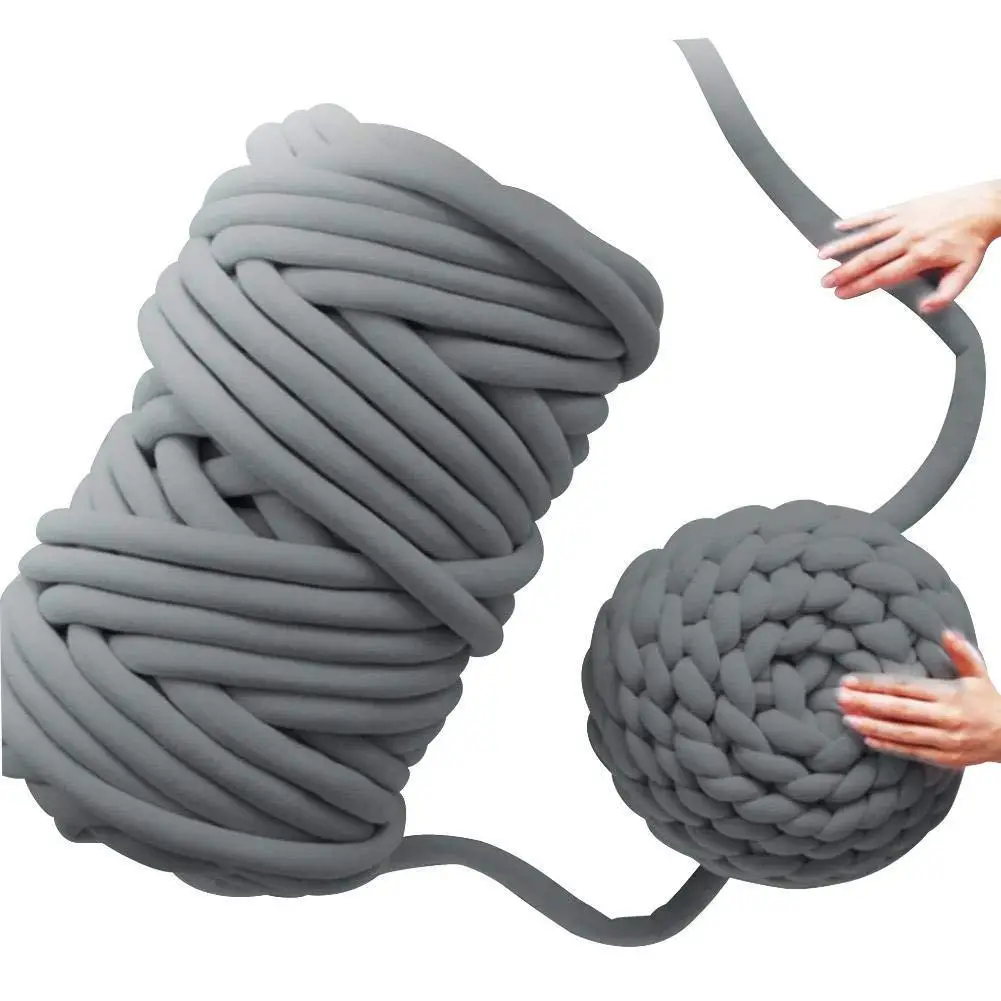 Необычная мягкая пряжа со стержневой нитью объемная вязка Толстая шерстяная пряжа для DIY ручное ковровое покрытие шарф-палантин шапки 7 цветов