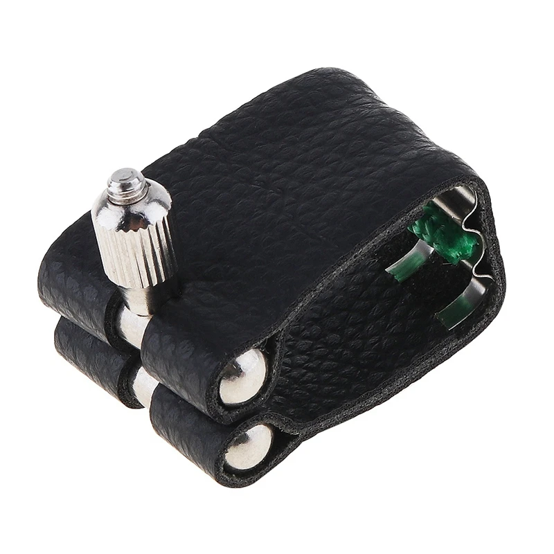 

1Pc Leather Ligature Alto Sax Saxophone Ligature Mouthpiece Fastener With Fattener Alto Saxophone Bakelite Mouthpiece