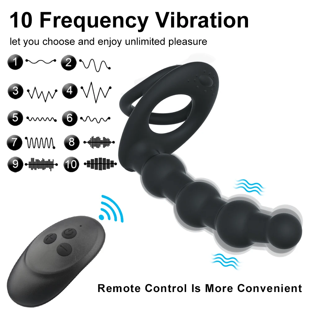 Double Penetration Strap on Anal Vibrator For Couples Dildo Vibrator Anus Plug G Spot Vibrator Intimate Adult Sex Toys for Woman 2