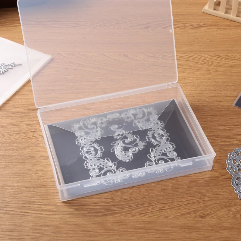 3 Sets Storage Box Magnetic Sheets & Storage Bags For Storaging Cutting Dies Holders Organizer Transparent Bags