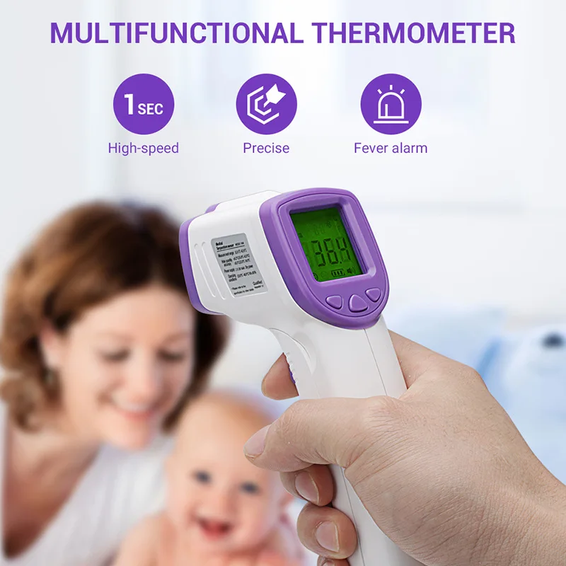 

Medical Infrared Thermometer Baby Forehead Ear Non-Contact Adult Body Fever IR Children Termometro Digital LCD Body Measurement