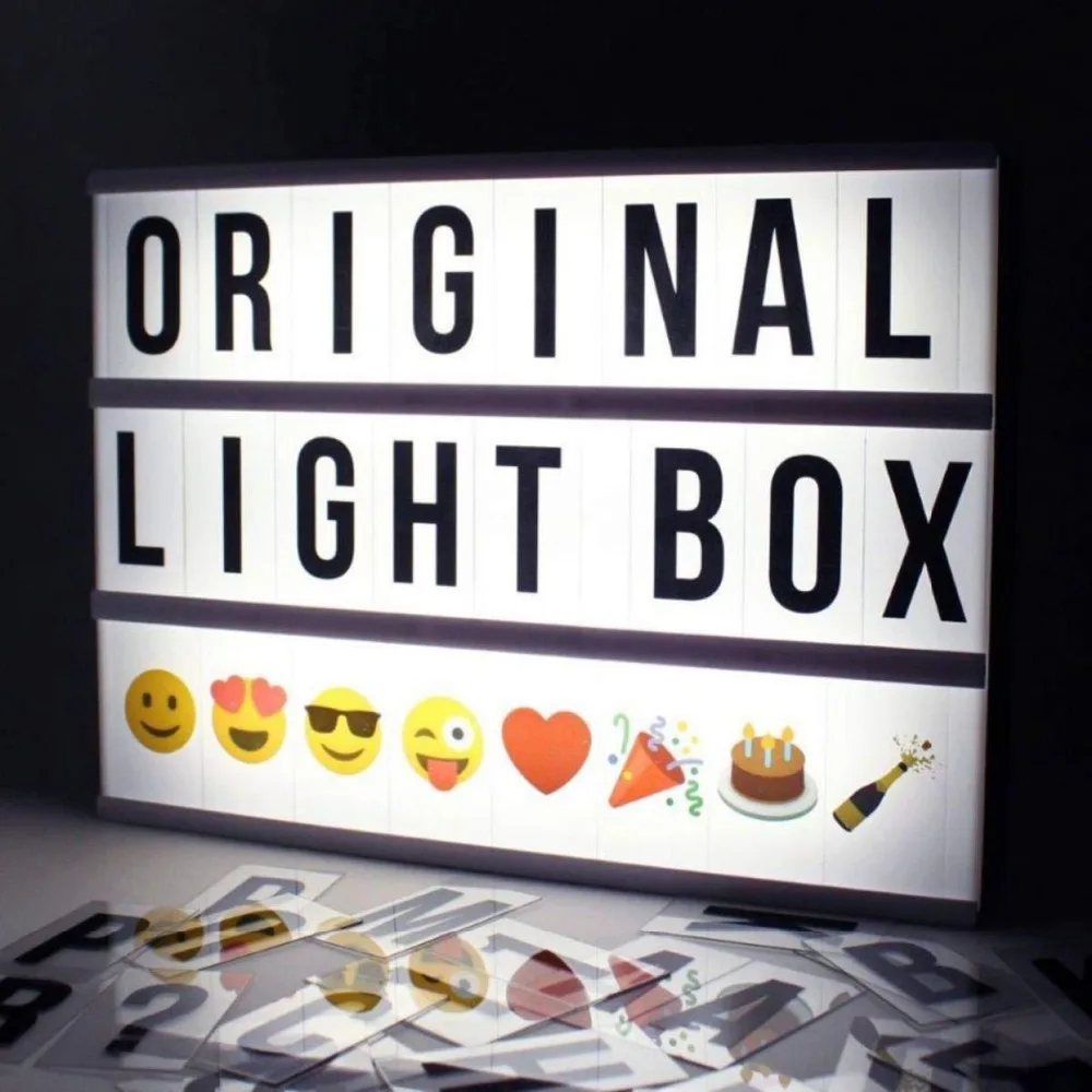 DIY A4 A6 размер светодиодный комбинированная фара коробка ночник лампа DIY черные карточки с буквами USB питание Лайтбокс
