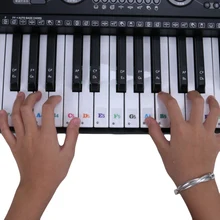 투명 피아노 키보드 스티커 88/61/54 키 전자 키보드 키 피아노 스티커 블랙 화이트 키 스티커(China)