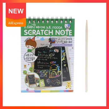 

1 Book 8 Sheets Kids Painting Set Scratch Paper Colorful Toys Drawing Playing Painting With Scratch Stick Baby Art Magic Pa N2O5