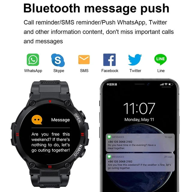 2021 New Smart Watch Men Sports Fitness Bluetooth Call Multifunction Music Control Alarm Clock Reminder Men Smartwatch For Phone 6