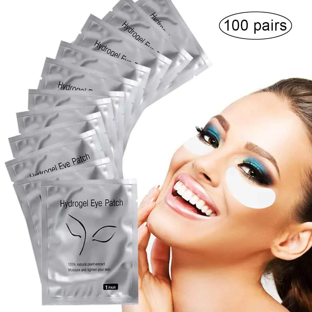 

50/100pairs/pack Eyelashes Extension Eye Pads Pillows Disposable Patch for Eyelash Under Lash Tips Lint Free Sticker Wraps Make