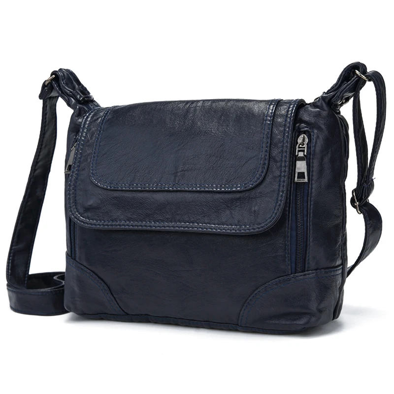 Annmouler Brand Women Shoulder Bag Designer Crossbody Bag Soft Washed Leather Messenger Luxury Handbags Women Bags Sac A Mai crossbody bag,women shoulder bag,women messenger bag