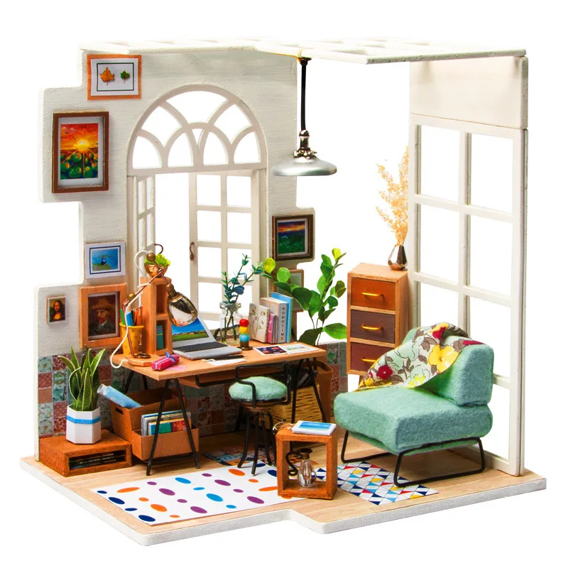 

Robotime 3D Puzzle Model Assembled Model Handmade DIY Mini Cabin Birthday Christmas Gift Creative Furnishing