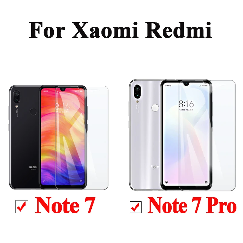 2 шт. защитный чехол для Xiaomi Redmi Note 7 7pro закаленное стекло 7note Note7pro Redimi Not7 Защитная пленка для экрана Remi 7Not