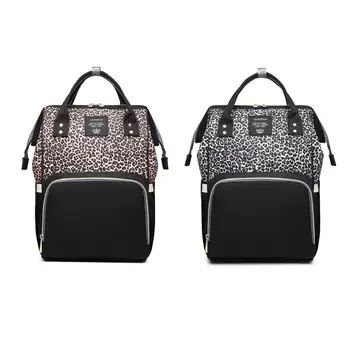 

Waterproof Diaper Bag Leopard Large Capacity Mummy Nursing Backpack Multi-function Nappy Bags