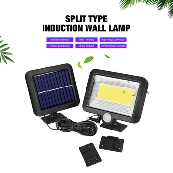 

100COB Solar Energy Wall Mounted Night Lamp Motion Light Sensor Outdoor Waterproof Garden Security Light