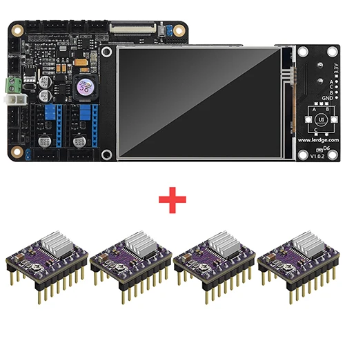 Плата управления 3d принтером для Lerdge-x reprap, материнская плата 3d принтера с arm 32 бит, материнская плата управления с 3," сенсорным экраном - Цвет: X- 4PCS DRV8825
