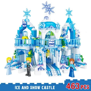 

Compatible With Lepining Princess Series Building Blocks Ice and snow castle Assemble Toys Kids Educational Toys Girls Gifts