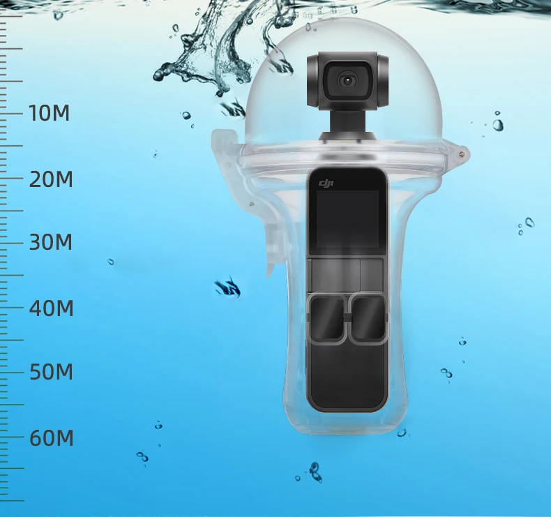 60 м водонепроницаемый чехол для Dji Osmo карманные аксессуары для дайвинга защитная оболочка коробка для Dji Osmo Карманный Vlog Gimbal камера