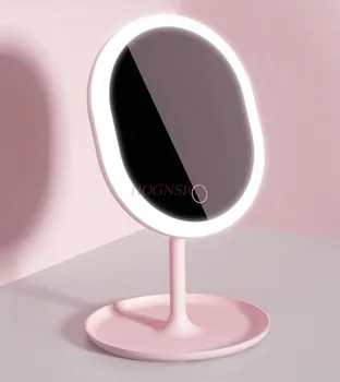 

mirror with light Led makeup mirror with light desktop net red female fill light with small mirror dormitory desktop folding