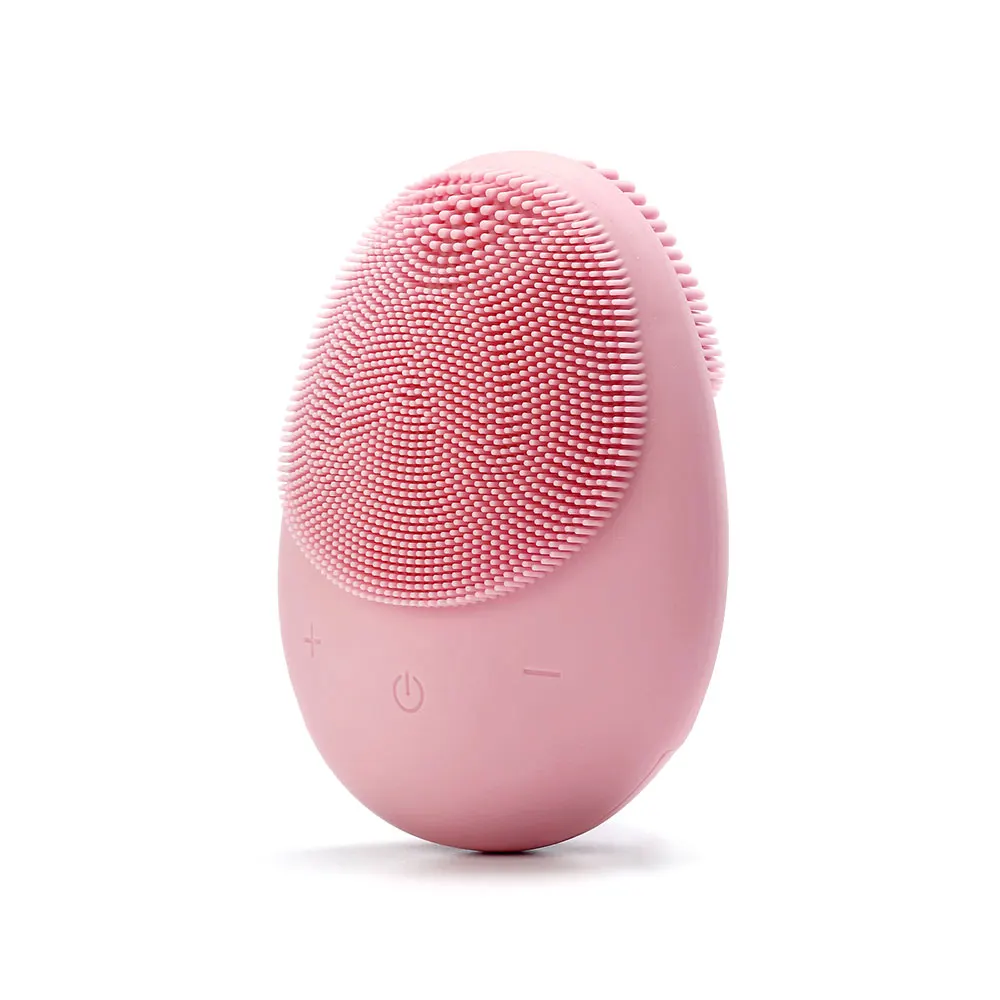 Waterproof Electric Silicone Facial Cleansing Brush Sonic Vibration Massage with Wireless Charging