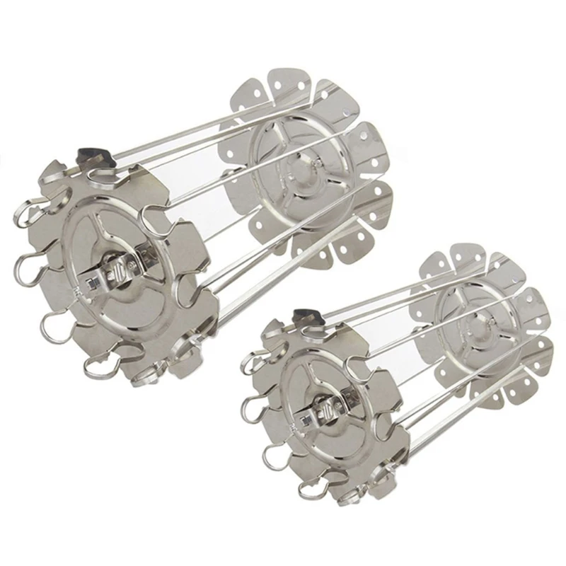 BBQ Grill Cage, Steel Metal Rotisserie Skewers Needle Cage Oven Kebab Maker Gril