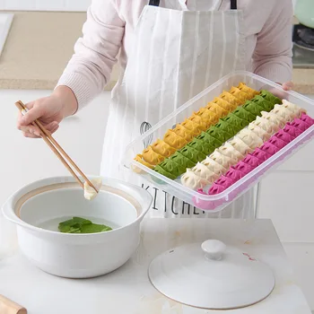 

New Style Non-Seperated Dumplings Storage Box High Quality Environmentally Friendly Plastic Fuse Box-Superimposed Refrigerator S