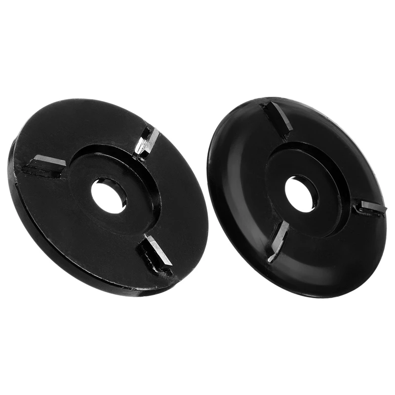 

2 Pcs Power Wood Carving Disc Angle Grinder Woodworking Turbo Plane for 16Mm Aperture Angle Grinder Attachment Milling Cutter, F